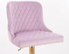 HR940CROSS Halványlila Modern Velúr Szék Arany lábbal