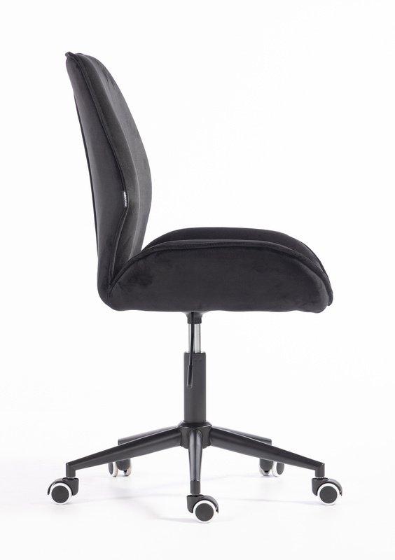 HR350K Fekete modern velúr szék fekete lábbal