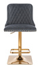 HR940KW Grafit Modern Velúr Szék Arany lábbal