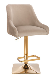 HR920KW Latte Modern Velúr Szék Arany lábbal