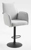HR280W Szürke modern boucle szék fekete lábbal