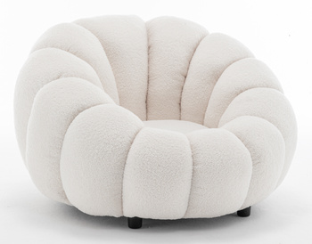 HR9223 Fehér modern boucle szék