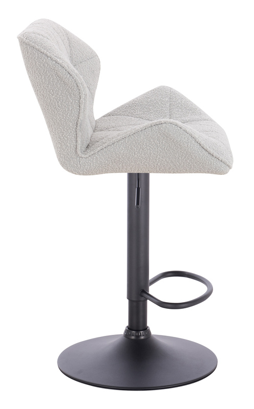 HR111W Szürke modern boucle  szék fekete lábbal