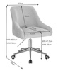 HR920N Latte Modern Velúr Szék Krómozott lábbal