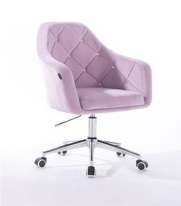 HR830K Halványlila Modern Velúr Szék Krómozott lábbal
