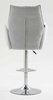 HR280W Szürke modern boucle szék krómozott lábbal