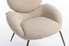 HR2045 Latte modern boucle szék fekete lábbal