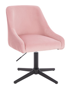 HR920CROSS Púder Rózsaszín Modern Velúr Szék Fekete lábbal