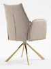 HR280 CSILLAGLÁB Latte modern boucle szék arany lábbal