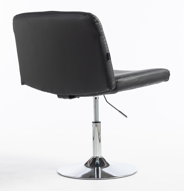 HR150N Fekete Modern Műbőr Szék Krómozott lábbal