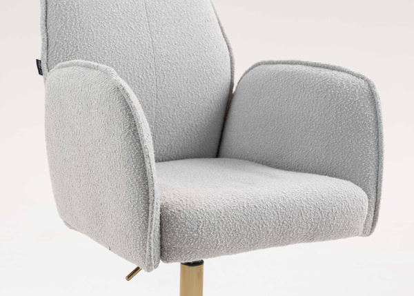 HR280K Szürke modern boucle szék arany lábbal