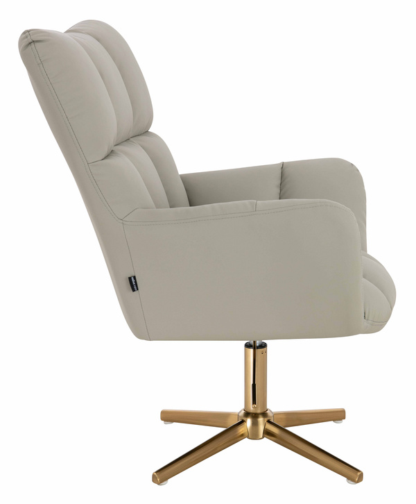 HR650CROSS Len Szín Műbőr Premium Soft szék arany lábbal