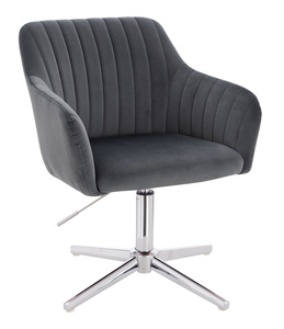 HR190CROSS Grafit Modern Velúr Szék Krómozott lábbal