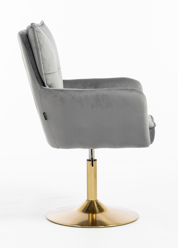 HR250N Grafit modern velúr szék arany lábbal