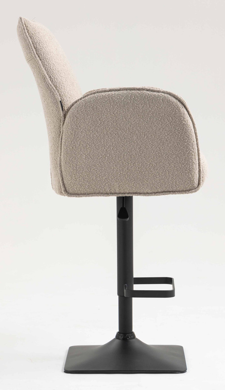 HR280KW Latte modern boucle szék fekete lábbal