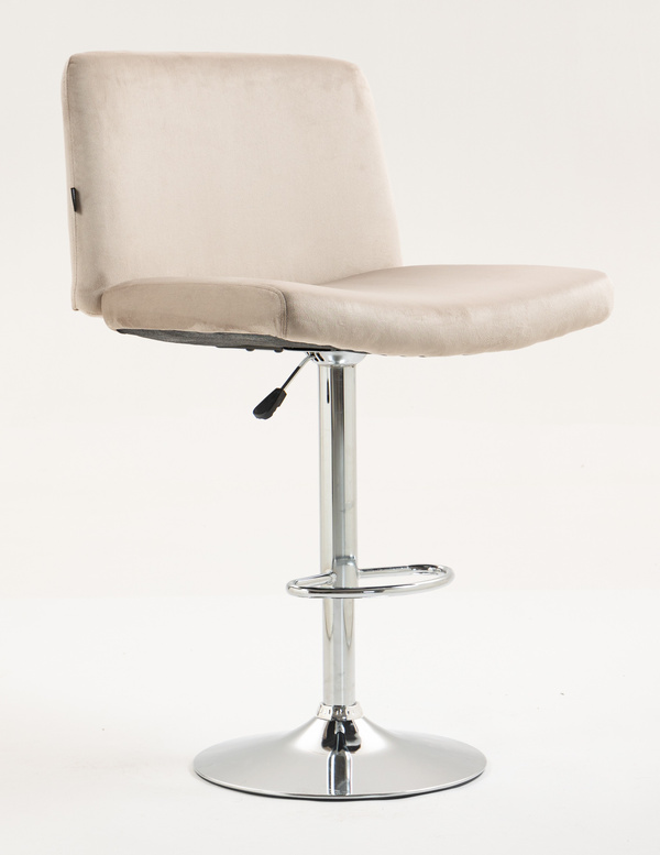 HR150W Latte Modern Velúr Szék Krómozott lábbal