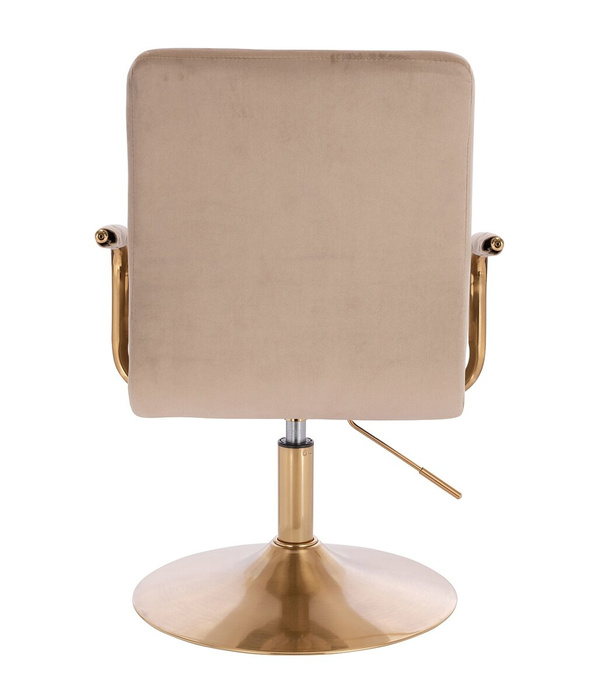 HC1015NP Latte modern velúr szék arany lábbal