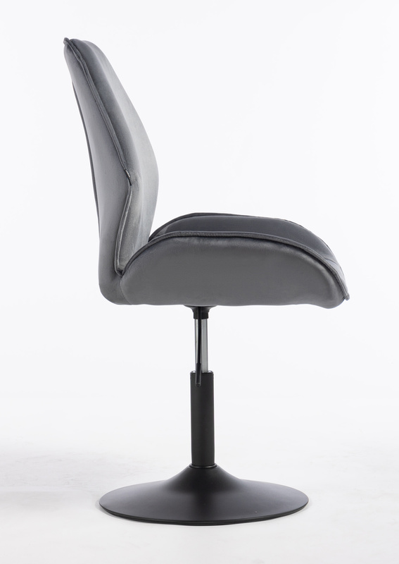 HR350N Grafit modern velúr szék fekete lábbal