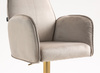 HR280W Latte Modern Velúr Szék Arany lábbal