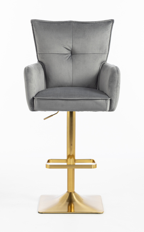 HR250KW Grafit modern velúr szék arany lábbal
