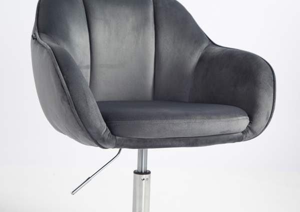 HR2055N Grafit Modern Velúr Szék Krómozott lábbal