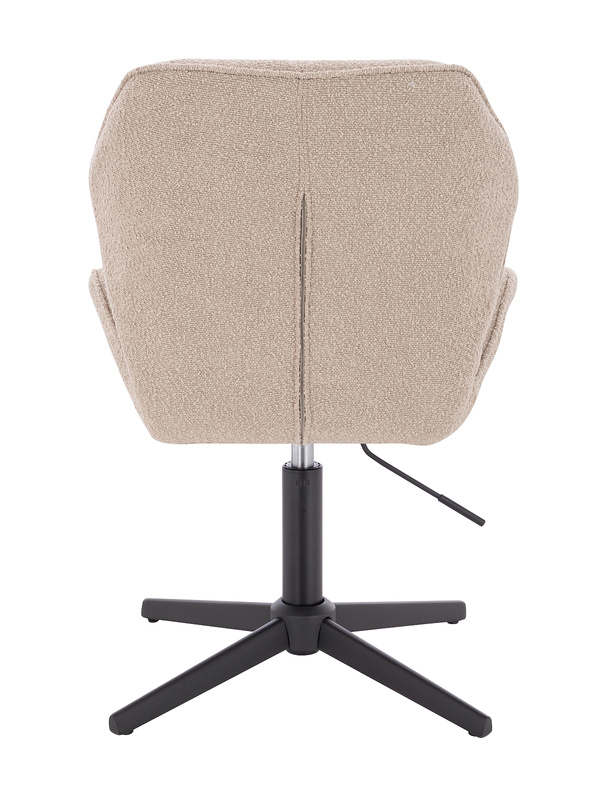HR212CROSS Latte modern boucle szék fekete lábbal