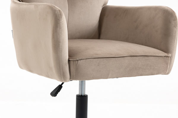 HR250CROSS Latte modern velúr szék fekete lábbal