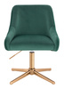 HR920CROSS Sötétzöld Modern Velúr Szék Arany lábbal
