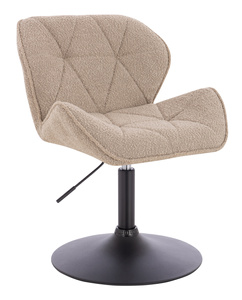 HR111N Latte modern boucle szék fekete lábbal