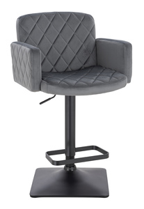 HR802KW Grafit Modern Velúr Szék Fekete lábbal