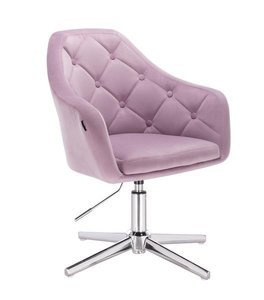 HR831CROSS Halványlila modern velúr szék