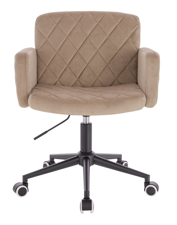 HR802K Latte Modern Velúr Szék Fekete lábbal