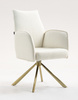 HR280 CSILLAGLÁB Krémszínű modern boucle szék arany lábbal