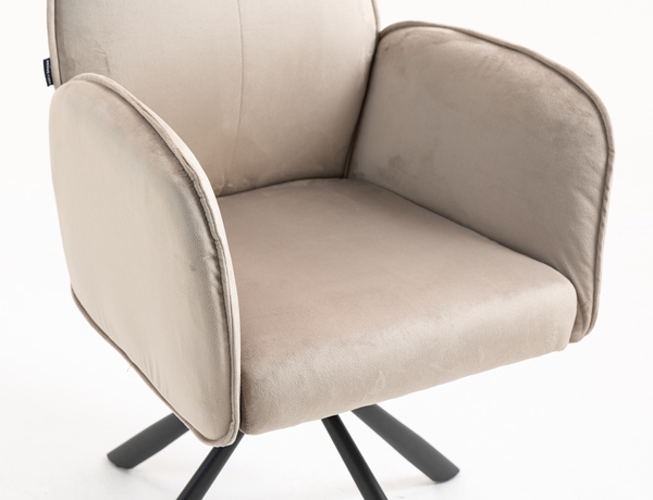 HR280 CSILLAGLÁB Latte Modern Velúr Szék Fekete lábbal