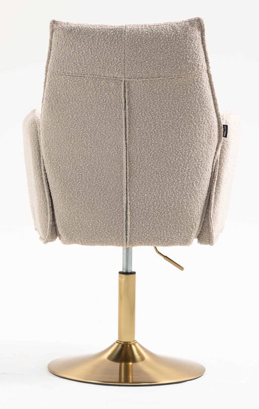 HR280N Latte modern boucle szék arany lábbal