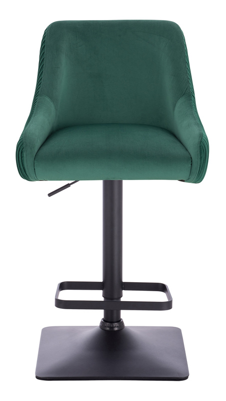 HR920KW Sötétzöld Modern Velúr Szék Fekete lábbal