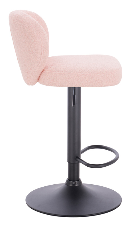 HR193W Púder Rózsaszín modern boucle szék fekete lábbal