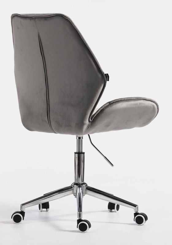 HR350K Acél modern velúr szék krómozott lábbal