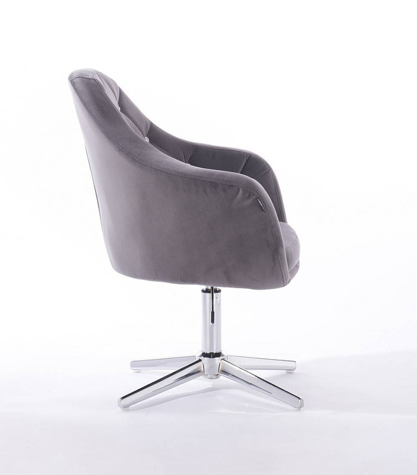 HR830CROSS Grafit Modern Velúr Szék Krómozott lábbal