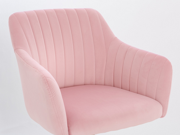 HR190N Púder Rózsaszín Modern Velúr Szék Fekete lábbal