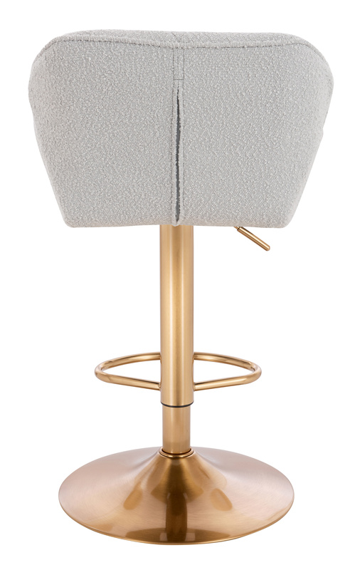 HR111W Szürke modern boucle szék arany lábbal