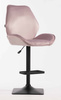 HR350KW Halványlila modern velúr szék fekete lábbal