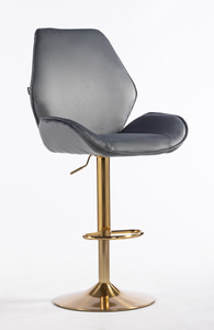 HR350W Grafit modern velúr szék arany lábbal