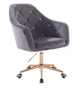 HR830K Grafit Modern Velúr Szék Arany lábbal