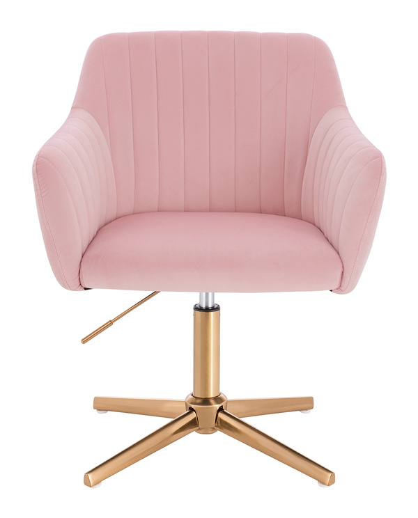 HR190CROSS Púder Rózsaszín Modern Velúr Szék Arany lábbal