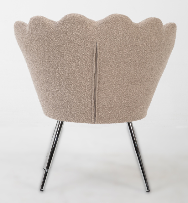 FREY Latte modern boucle szék krómozott lábbal