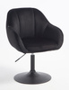 HR2055N Fekete Modern Velúr Szék Fekete lábbal