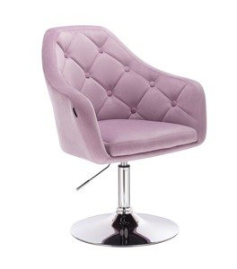 HR831 Halványlila modern velúr szék