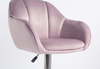 HR2055W Halványlila Modern Velúr Szék Krómozott lábbal