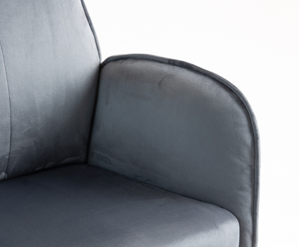HR280W Grafit Modern Velúr Szék Krómozott lábbal